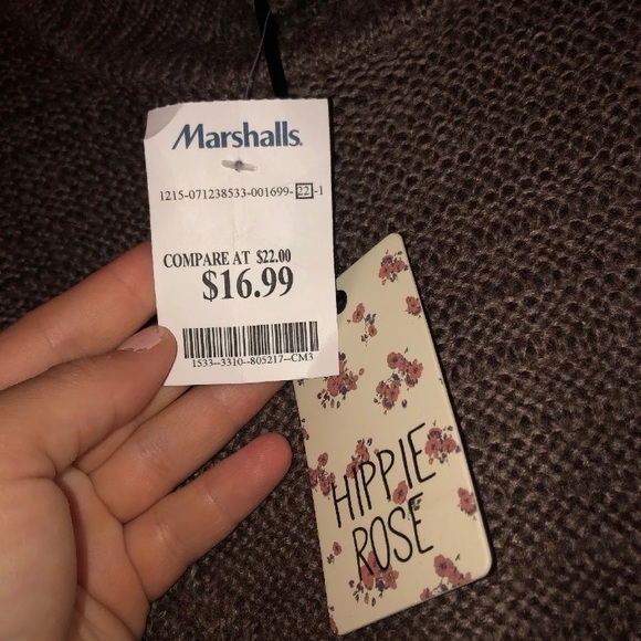 Hippie Rose Heather Mocha Women’s Sweater Size M - Picture 5 of 8